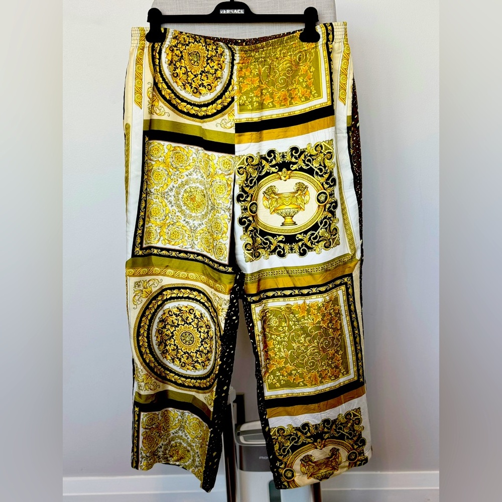 Versace Men’s Silk Pants – Ultimate Luxury, Bold Sophistication
